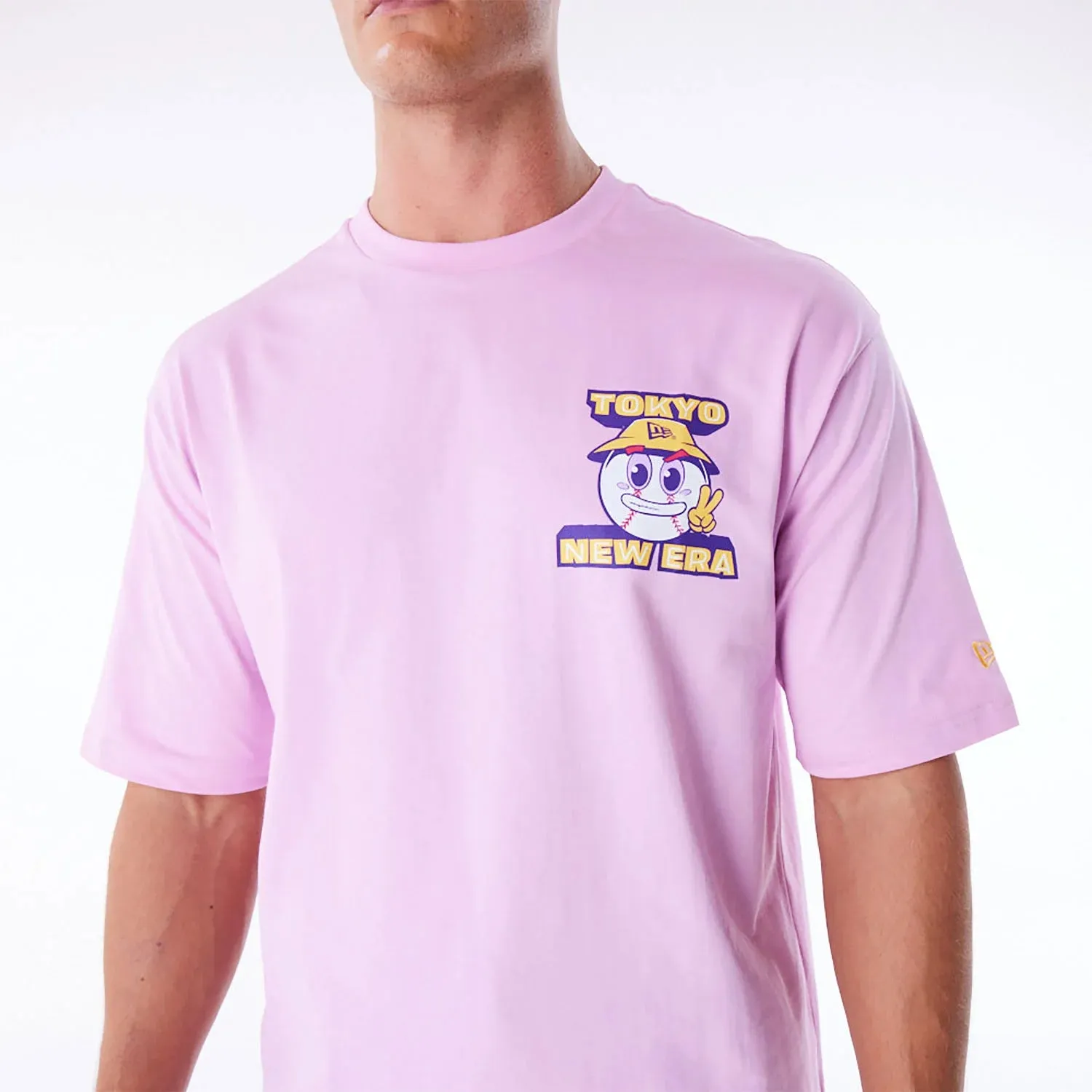 NEW ERA New Era Location Graphic Tokyo Pastel Pink Oversized T-Shirt