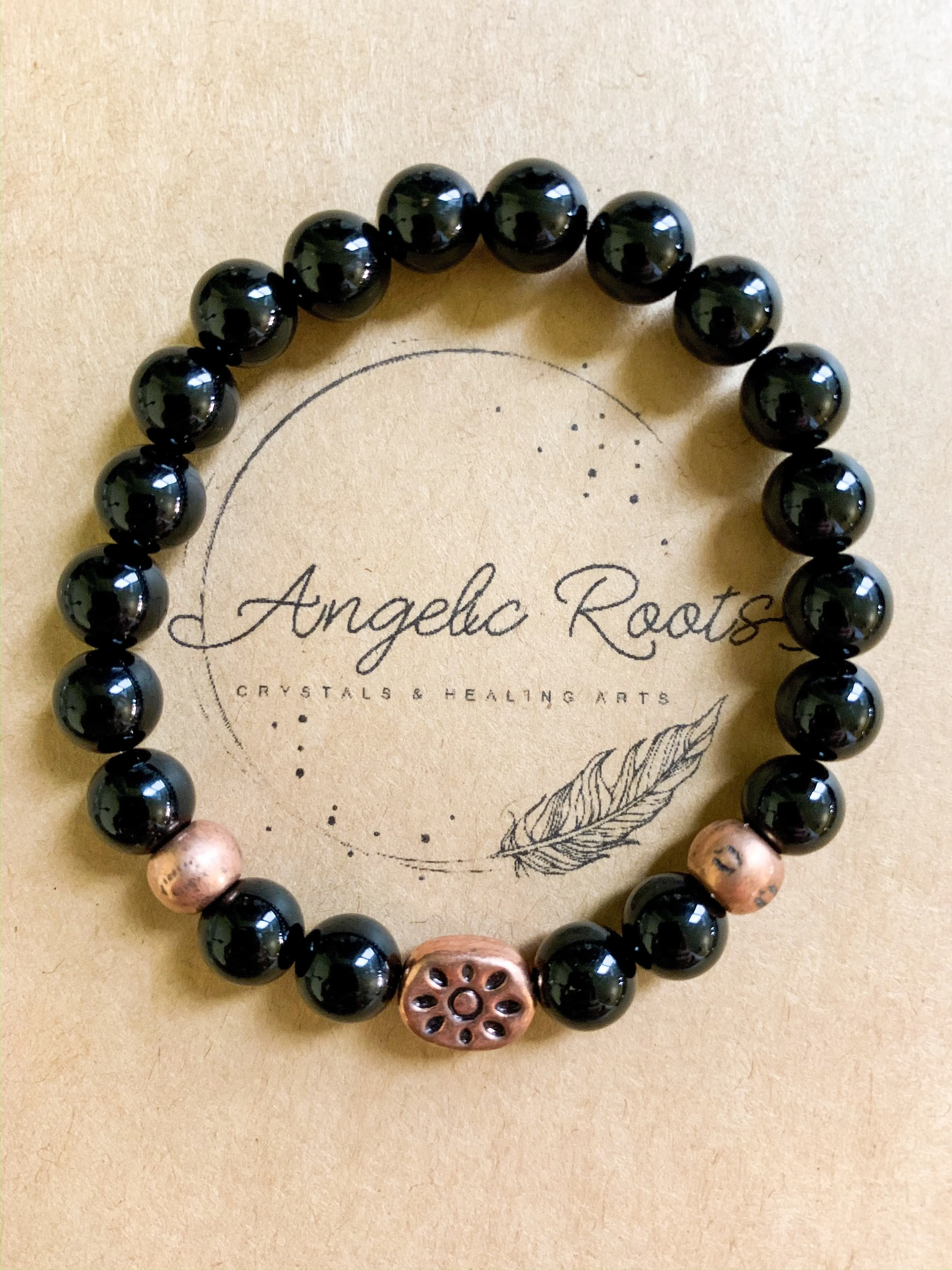 Onyx & Copper Beaded Bracelet || Reiki Infused