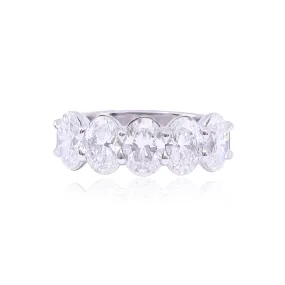 PLATINUM OVAL DIAMOND BAND 3.50CTW