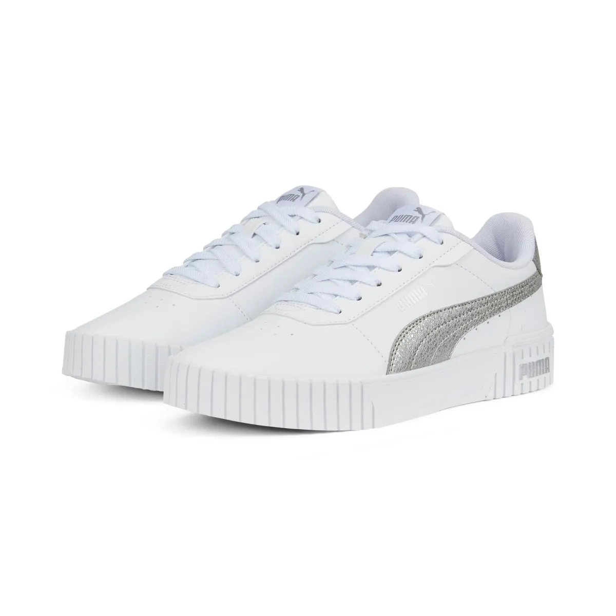 PUMA WOMEN'S CARINA 2.0 DISTRESSED WHITE SHOES