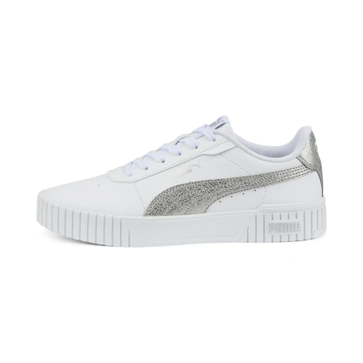 PUMA WOMEN'S CARINA 2.0 DISTRESSED WHITE SHOES