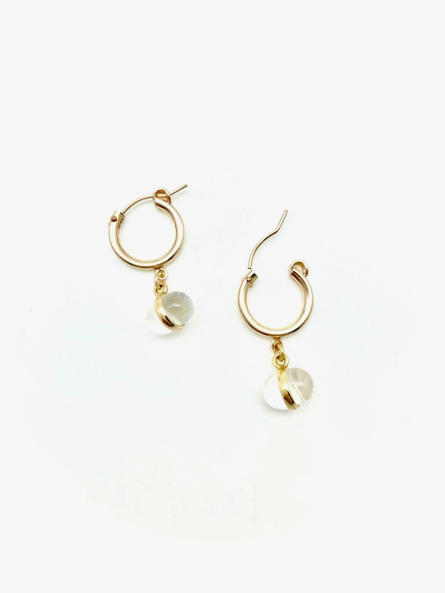 Quartz Orb Hoops