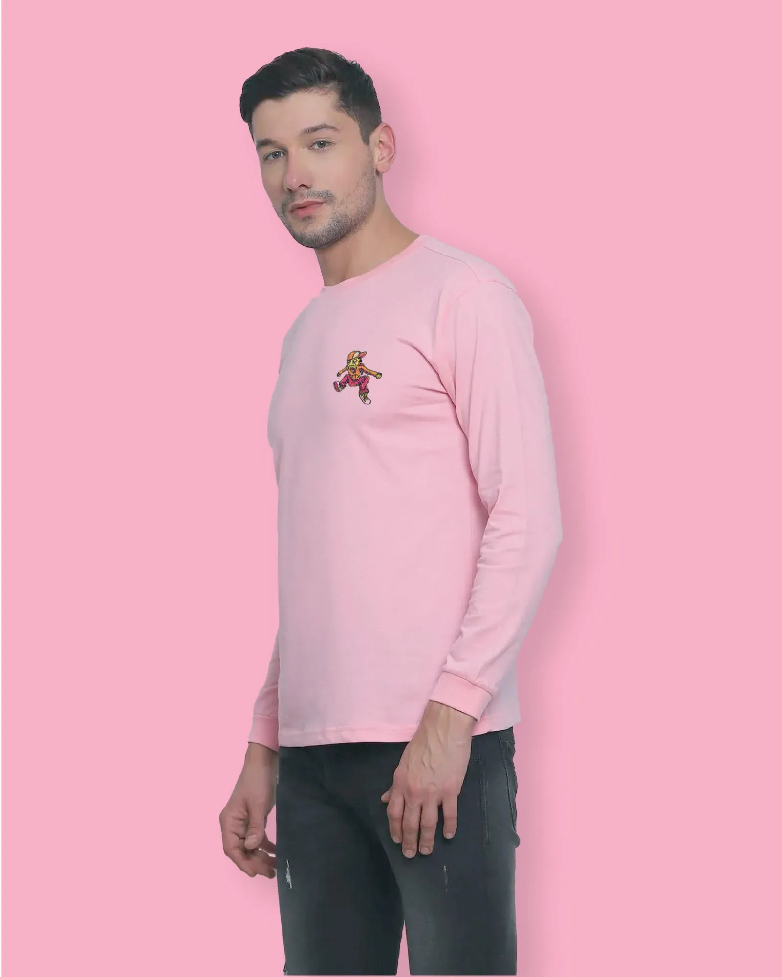 Robo Skater Full Sleeves: Baby Pink