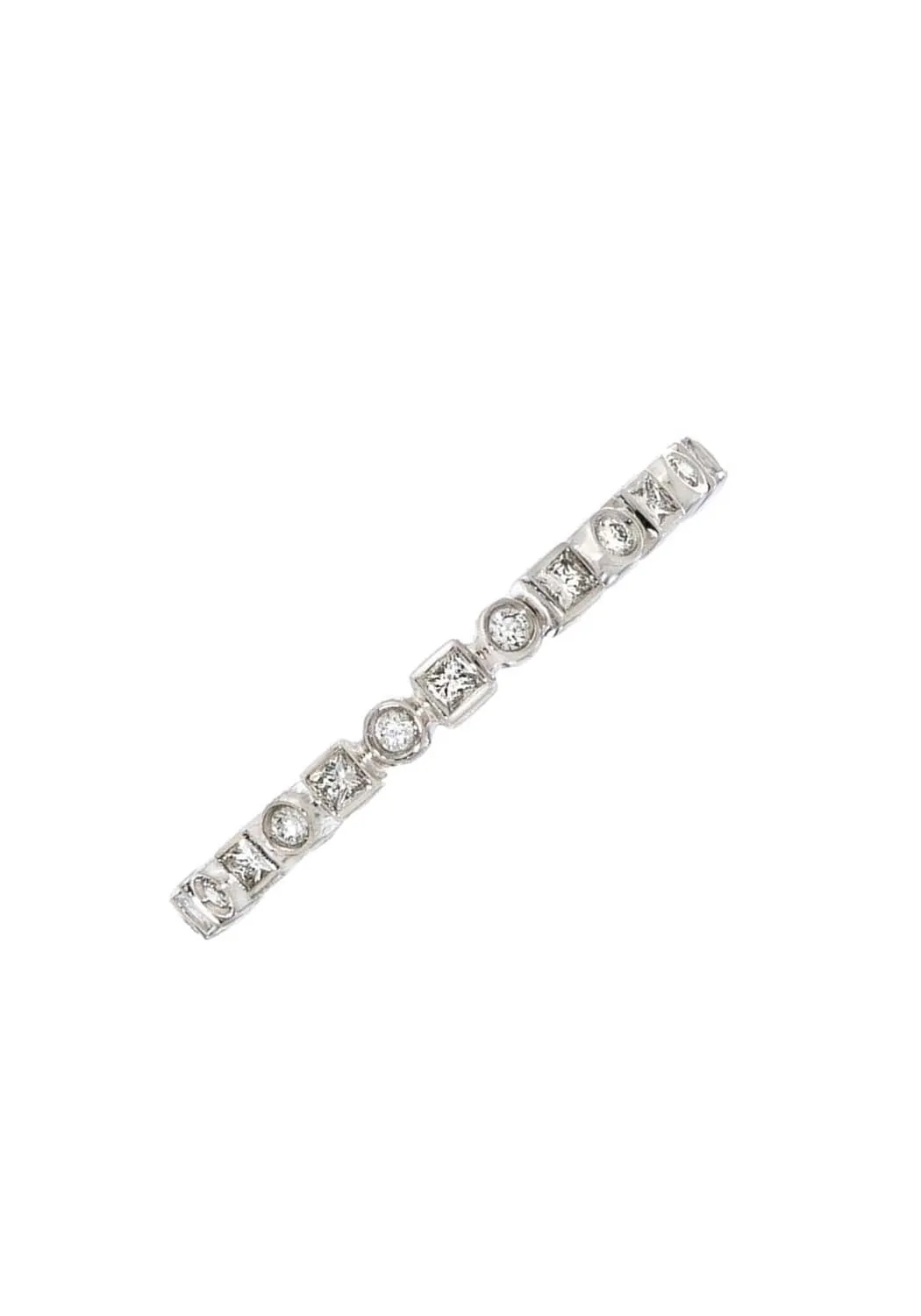 Sethi Couture Kate 18KWG Princess & Round Diamond Eternity Band