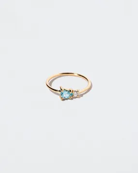 Teardrop Ring - Blue Zircon