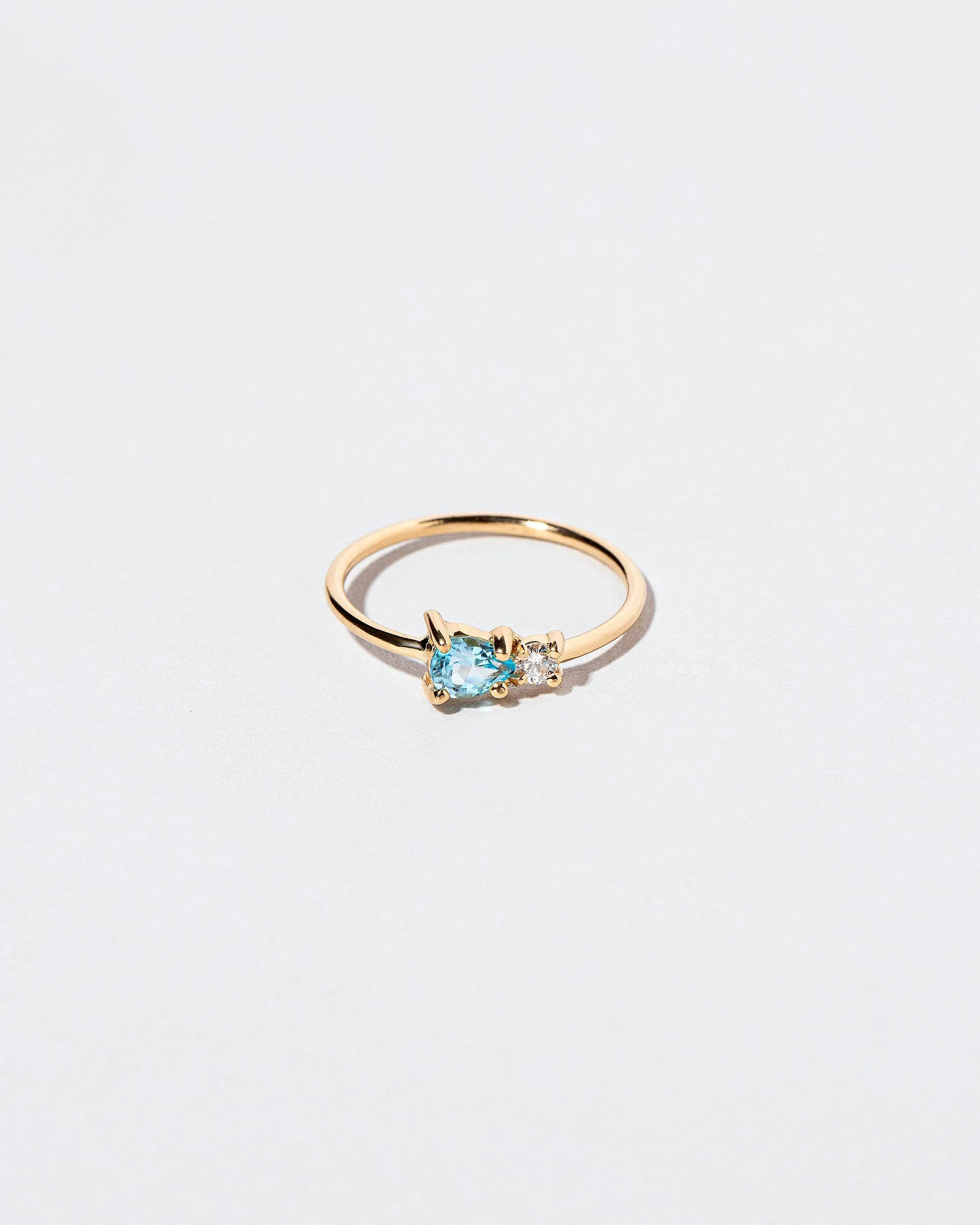 Teardrop Ring - Blue Zircon