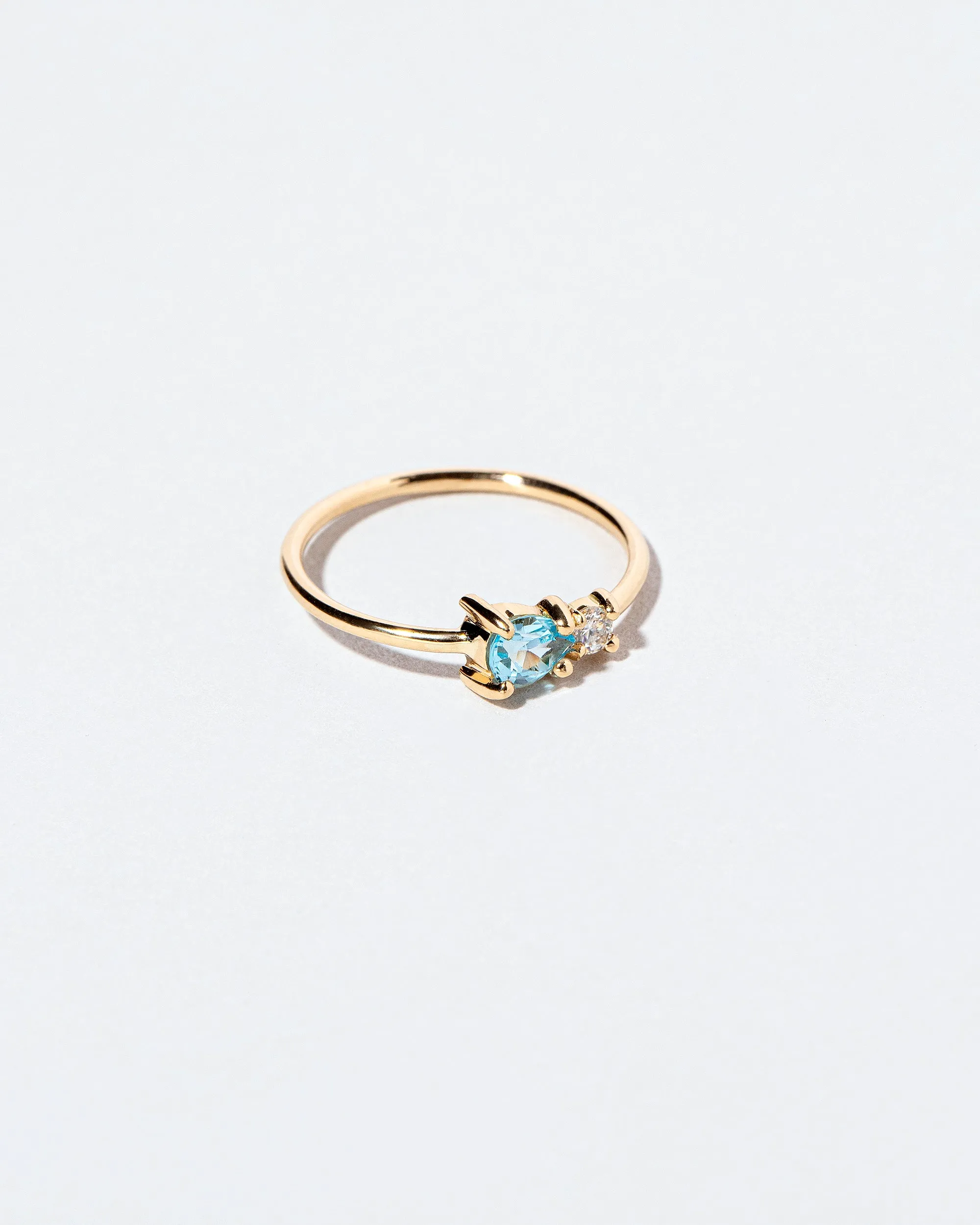 Teardrop Ring - Blue Zircon