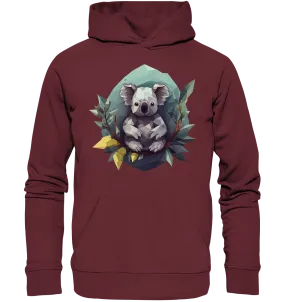 Unisex Bio-Hoodie mit Koala "Polygon Koala"